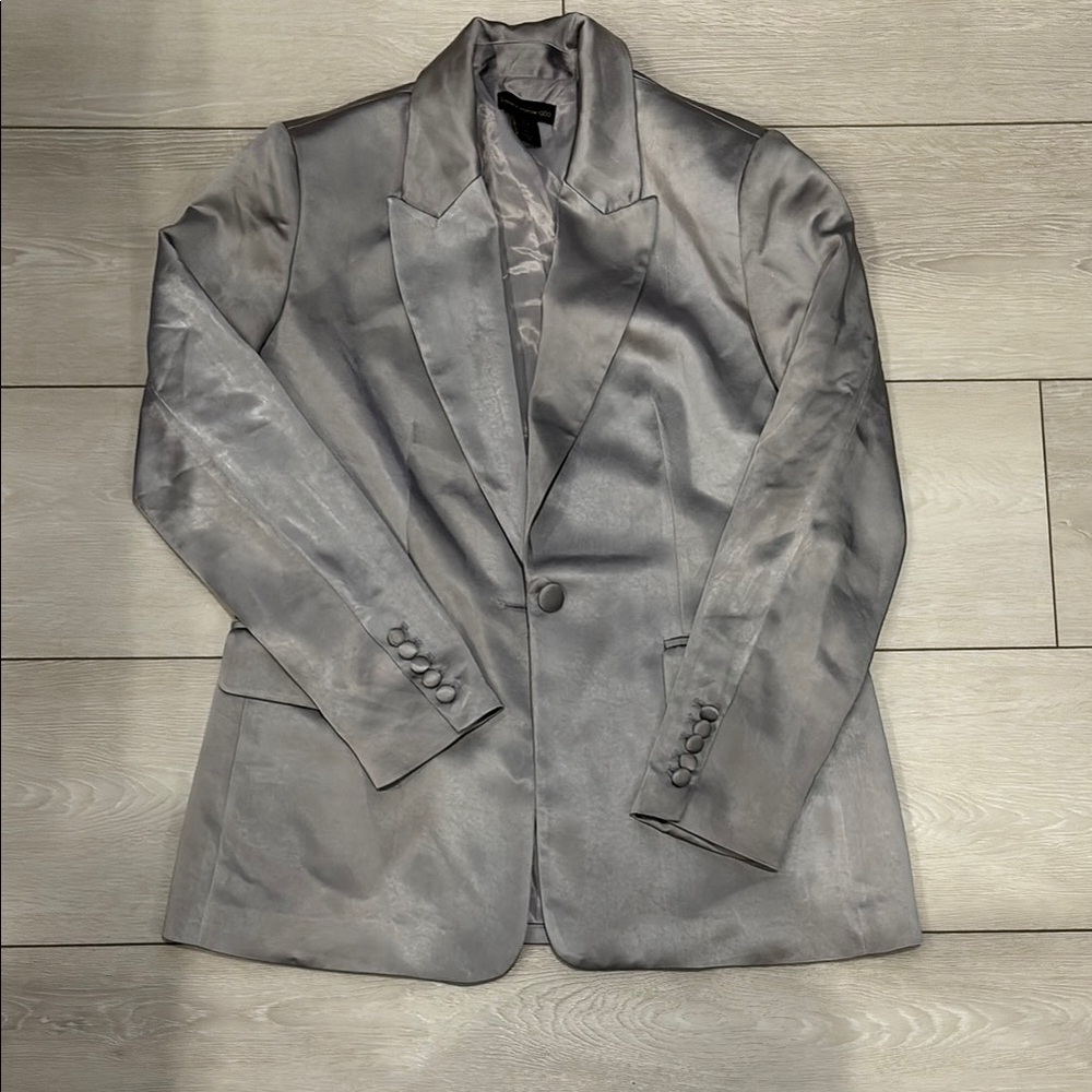 House of Harlow Silver grey satin blazer